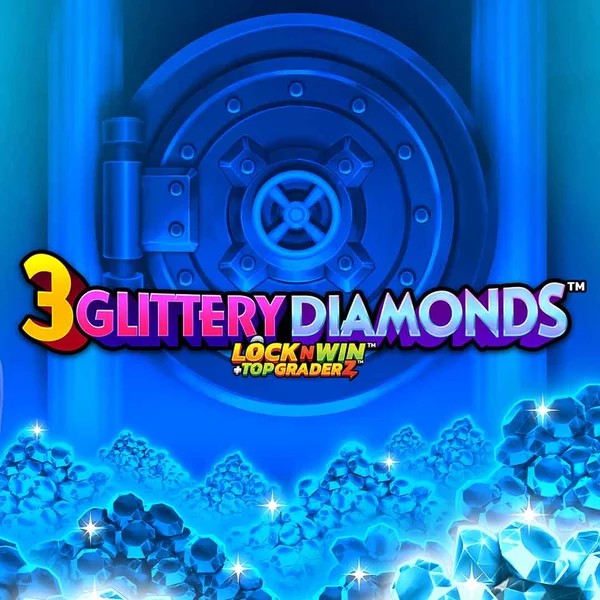 3 Glittery Diamonds logo by PearFiction Studios Spinfin Casino