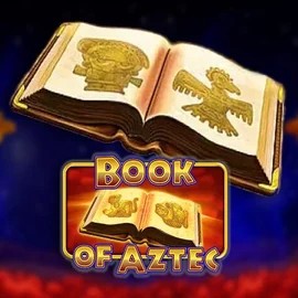 Book of Aztec slot logo by Amatic Industries at Spinfin Casino