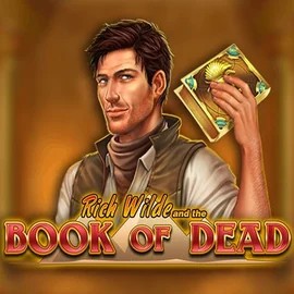 Book of Dead slot logo by Play'n GO at Spinfin Casino