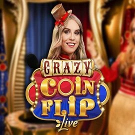 Crazy Coin Flip logo by Evolution Spinfin Casino