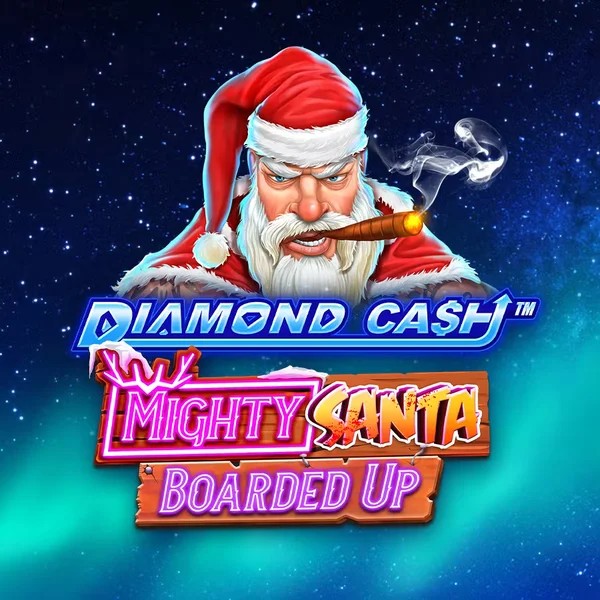 Diamond Cash Mighty Santa Boarded Up game by Greentube – logo hosted on Spinfin Casino