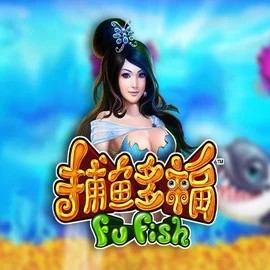 Fu Fish slot logo by Skywind Group at Spinfin Casino