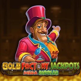 Play Gold Factory Jackpots Mega Moolah slot by Aurum Signature Studios on spinfincasinoo.com