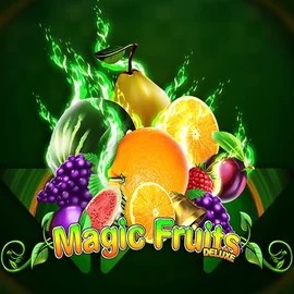 Magic Fruits Deluxe online game logo by Wazdan on spinfincasinoo.com