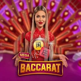 Mega Baccarat game by Pragmatic Play – logo hosted on Spinfin Casino
