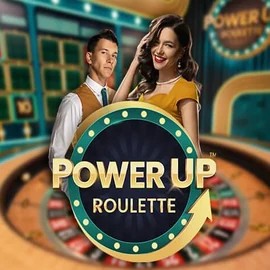 Official Live Casino logo: PowerUP Roulette by Pragmatic Play at Spinfin Casino