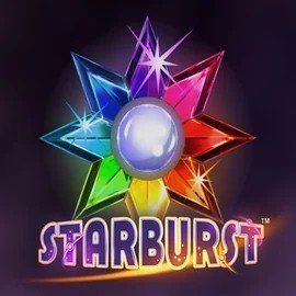 Official Slots logo: Starburst by NetEnt at Spinfin Casino