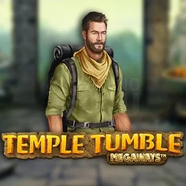 Temple Tumble Megaways online game logo by Relax Gaming on spinfincasinoo.com