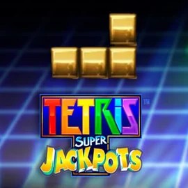 Tetris Super Jackpots slot logo by WMS at Spinfin Casino